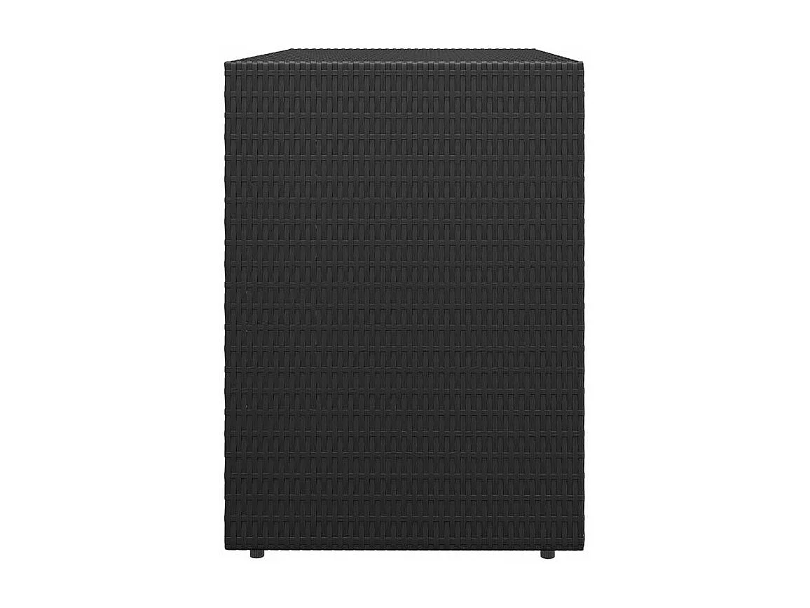 Armoire de rangement jardin Noir 100x55,5x80 Résine tressée