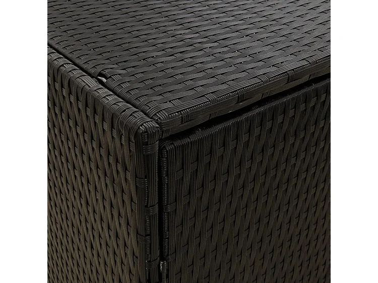 Armoire de rangement jardin Noir 100x55,5x80 Résine tressée