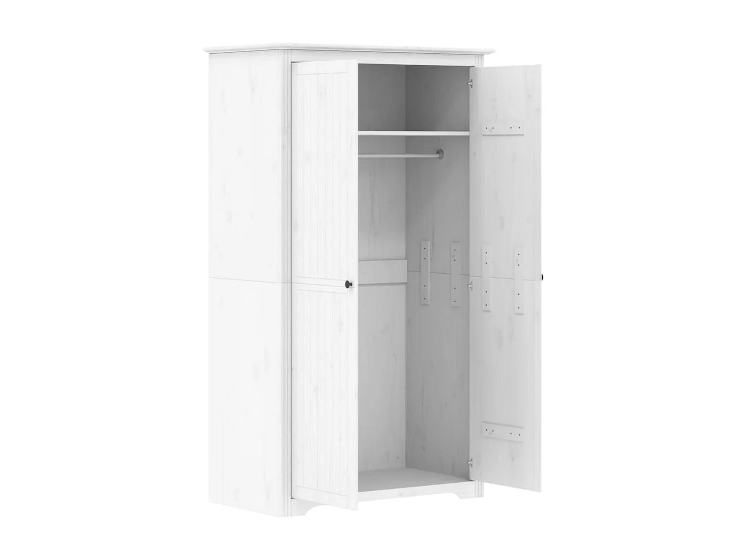 Garde-robe BODO blanc 101x52x176,5 bois massif de pin