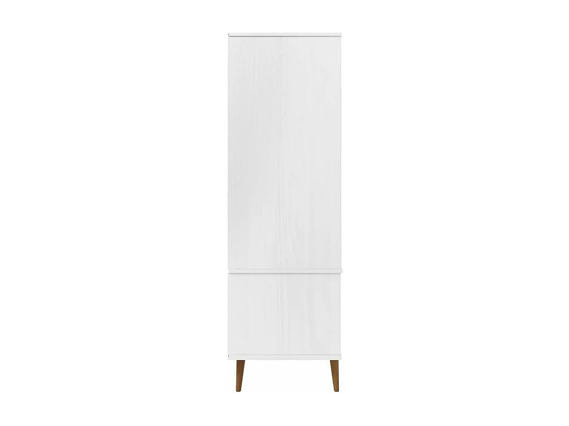 Garde-robe MOLDE Blanc 90x55x175 Bois massif de pin