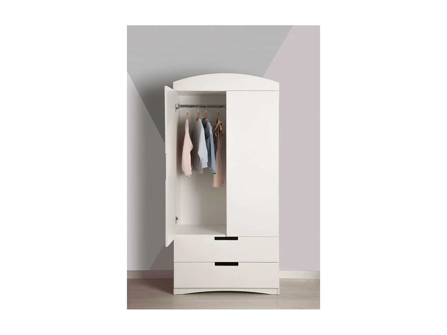 Armoire 2 portes enfant blanche Klaki