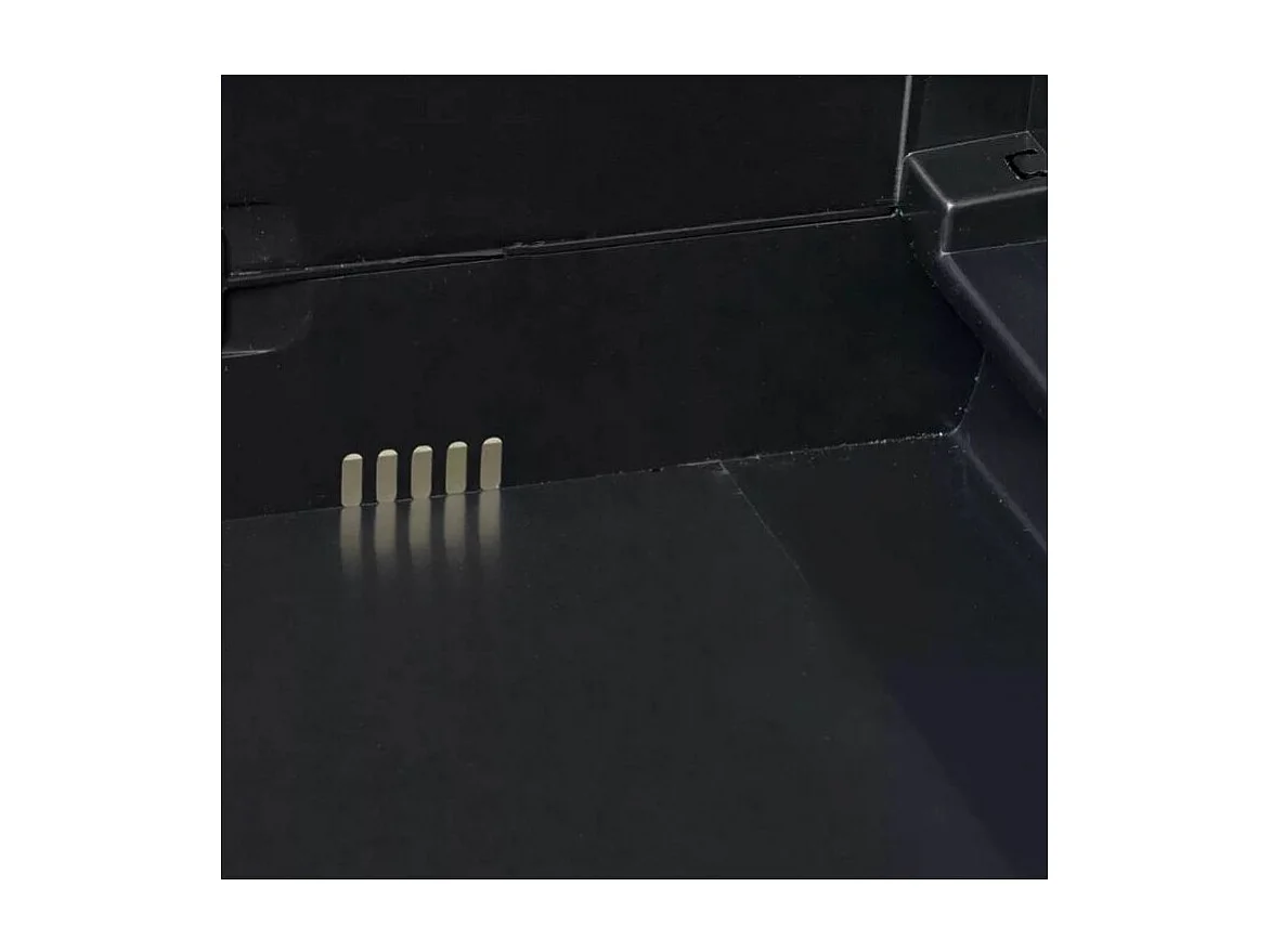 Armoire 2 portes 3 étagères gris et noir Cazé