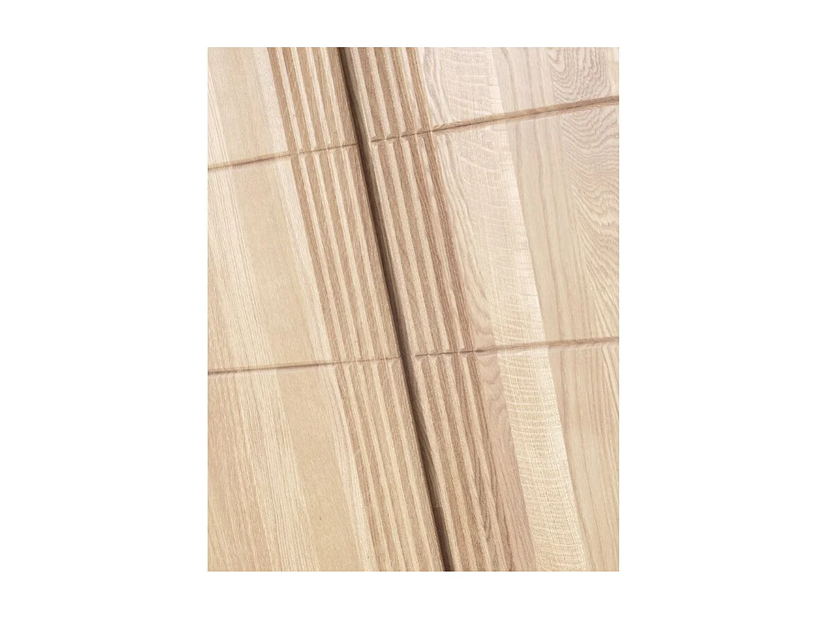 Armoire en chêne massif blanchi 2 portes Valoria 156cm