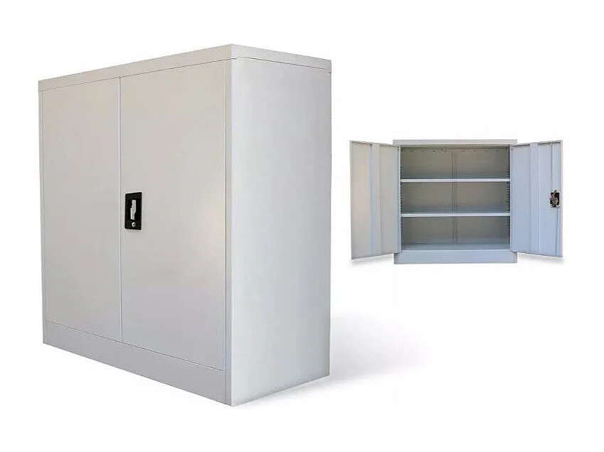 Armoire en métal gris 2 portes Phil 90cm 2