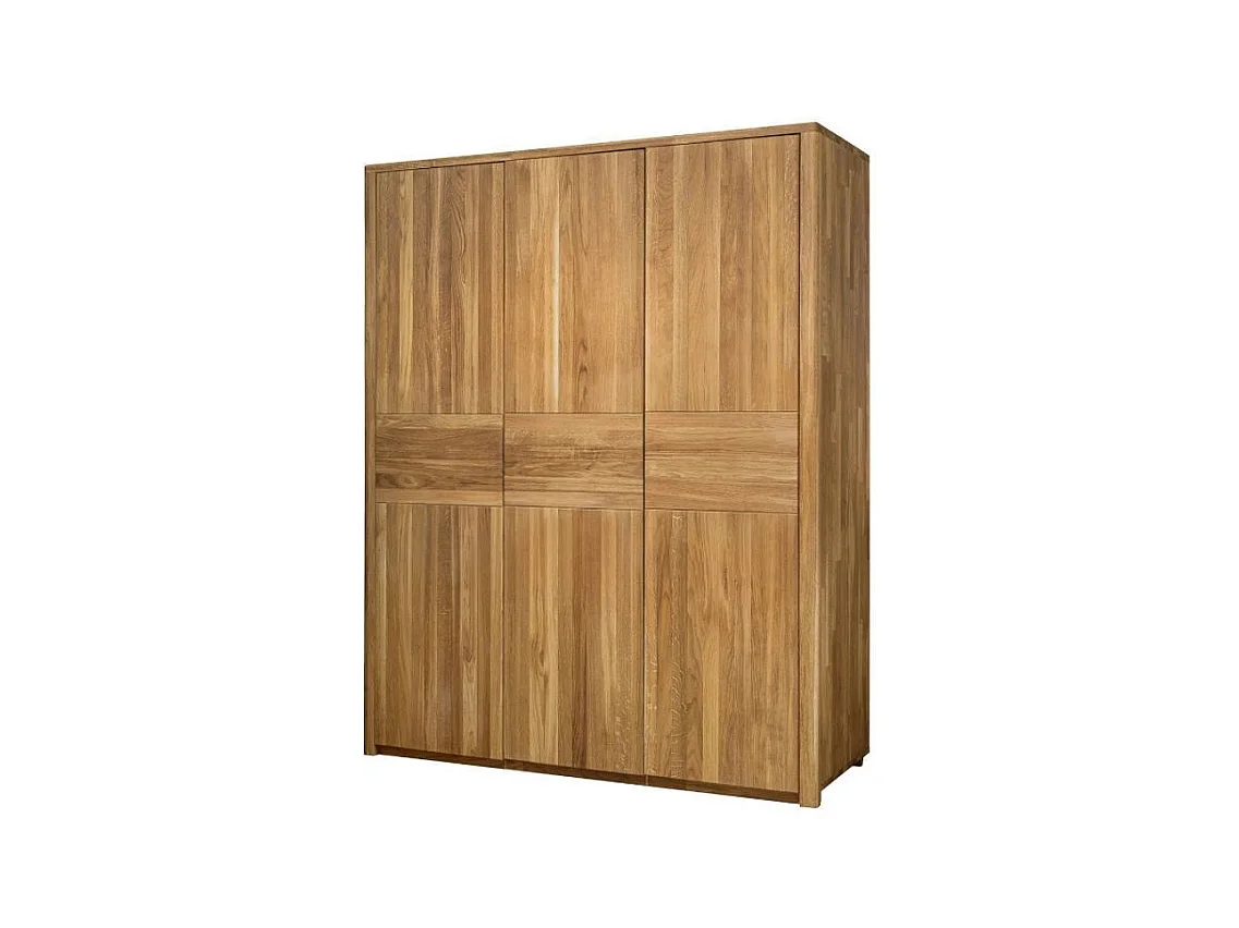 Armoire en chêne massif 3 portes Eliza 156cm