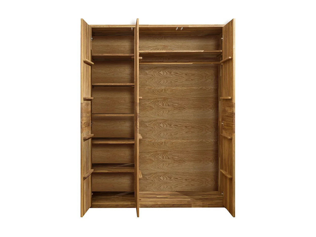 Armoire en chêne massif 3 portes Eliza 156cm