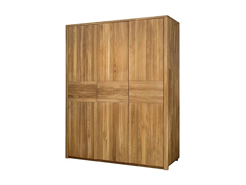 Armoire en chêne massif 3 portes Eliza 156cm