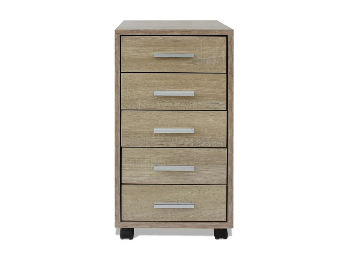 Meuble de rangement 5 tiroirs blanc Kapci