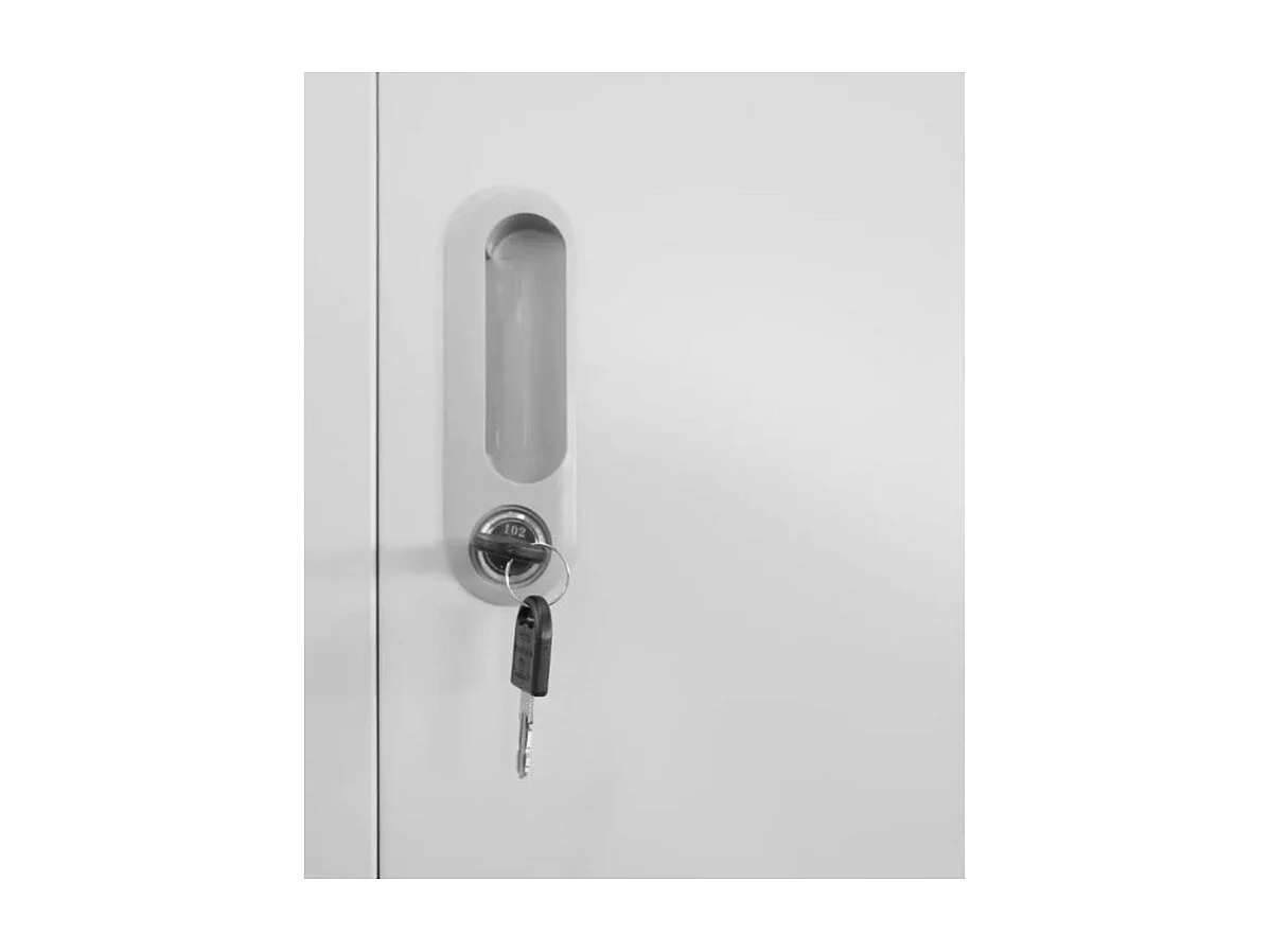 Armoire de bureau 3 portes métal gris Brook 2