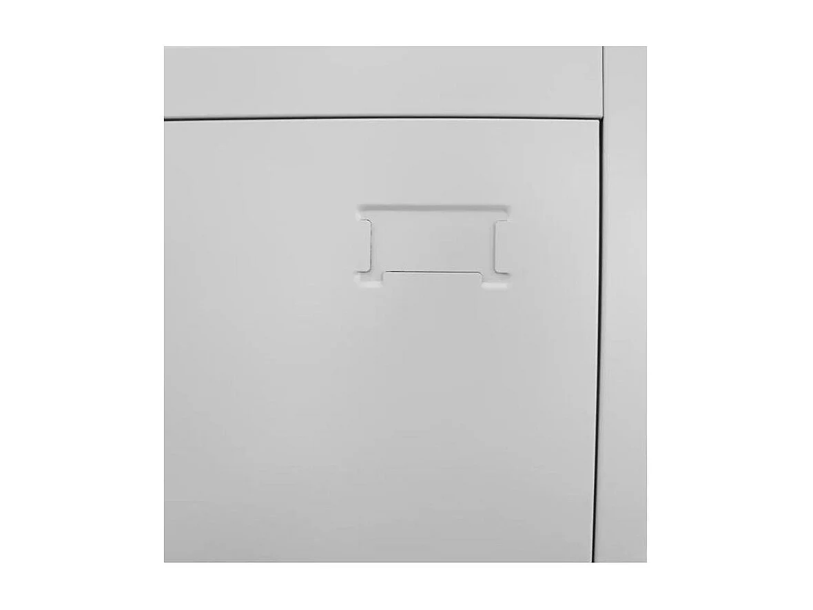 Armoire de bureau 12 portes métal gris Brook