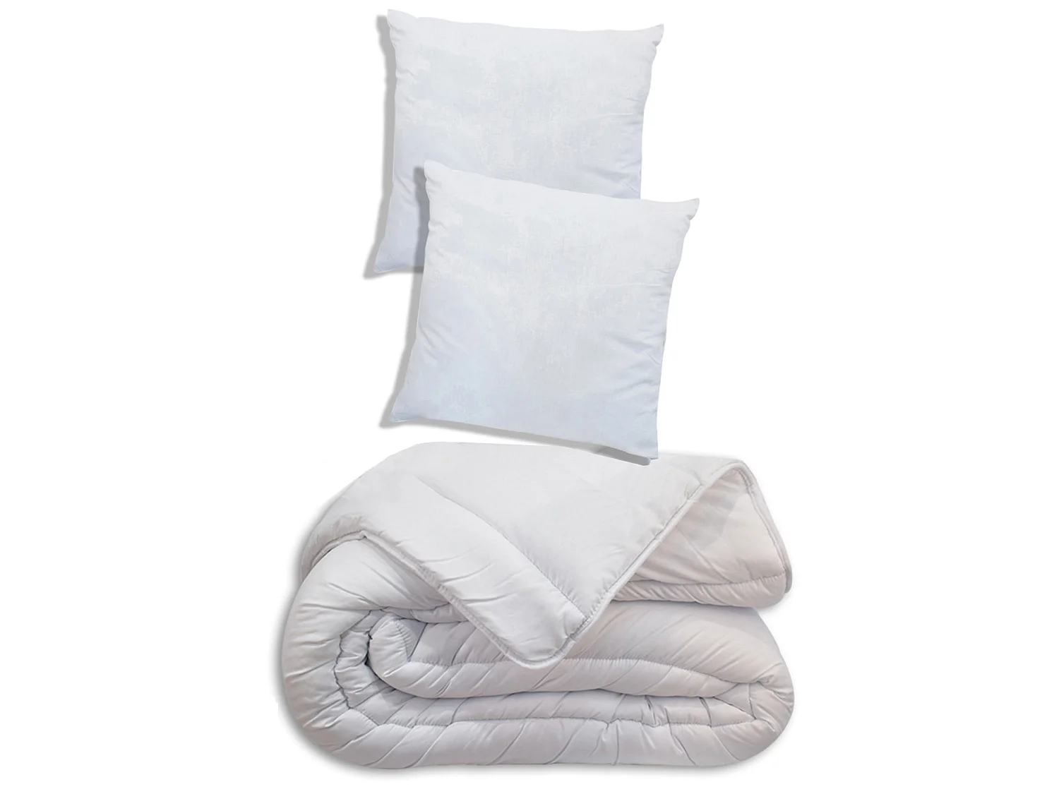 Ensemble matelas Ressort 7 zones + sommier + oreiller + couette - FABRICATION FRANCAISE Dimensions - 160 x 200 cm, Sommier - Bleu denim