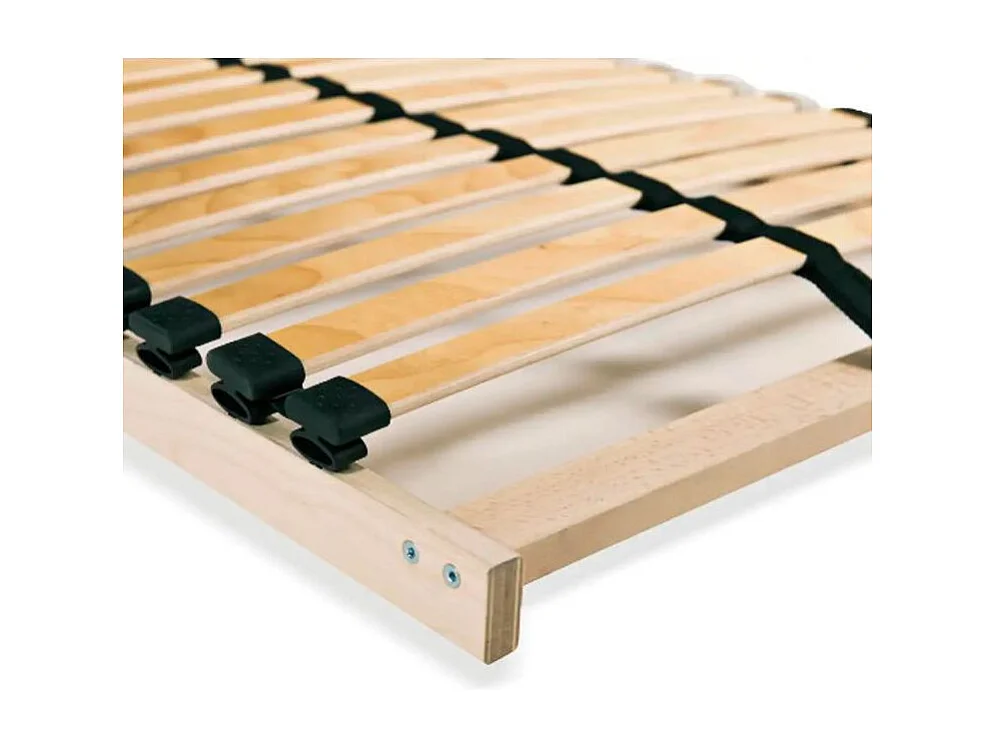 Cadre à lattes hêtre et bouleau massif clair Maximus 70x200 28 lattes