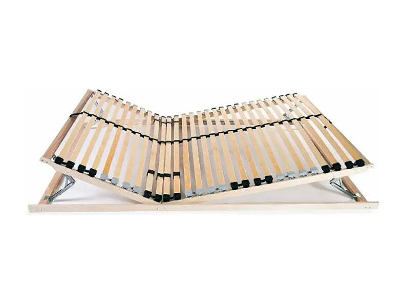 Cadre à lattes 7 zones hêtre et bouleau massif clair Maximus 120x200