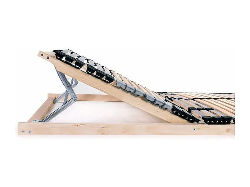 Cadre à lattes hêtre et bouleau massif clair Maximus 100x200 42 lattes