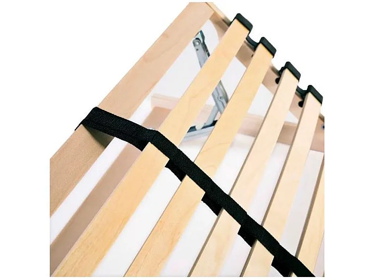 Cadre à lattes hêtre et bouleau massif clair Maximus 90x200 28 lattes