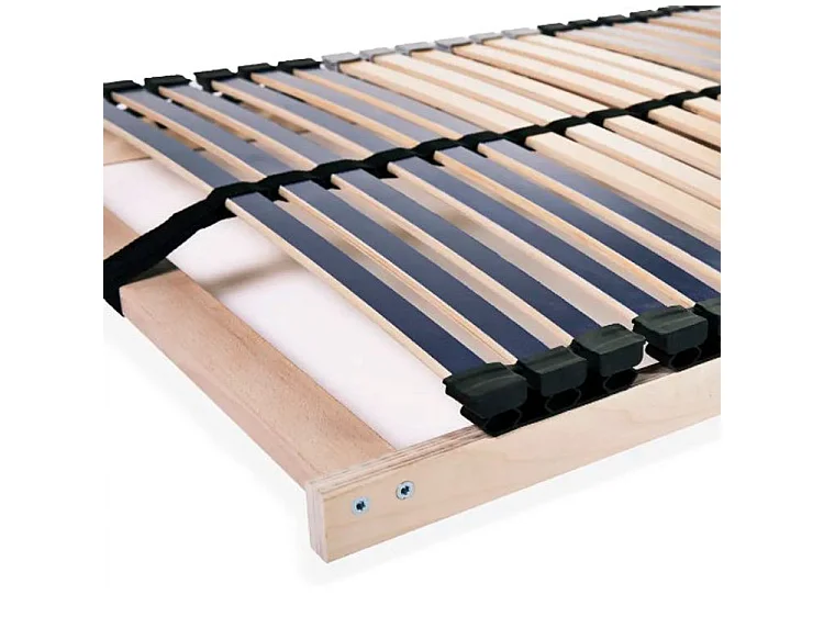 Cadre à lattes hêtre et bouleau massif clair Maximus 90x200 42 lattes