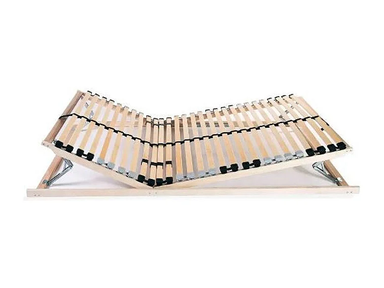 Cadre à lattes 7 zones hêtre et bouleau massif clair Maximus 90x200