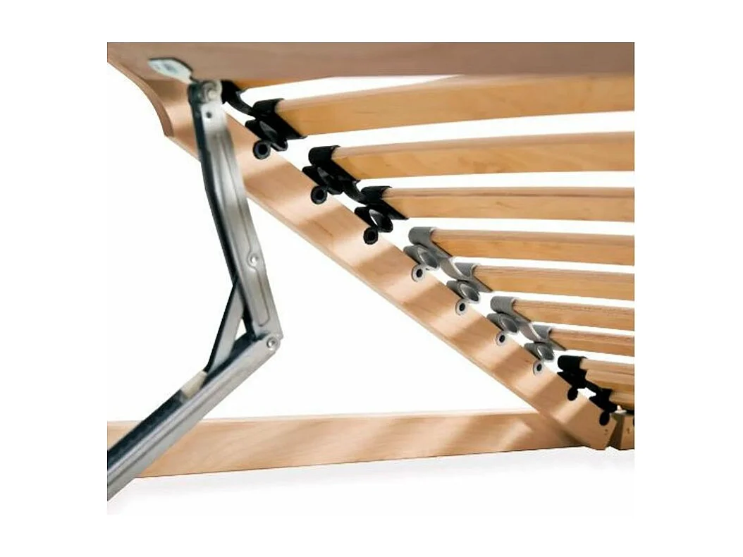 Cadre à lattes 7 zones hêtre et bouleau massif clair Maximus 90x200
