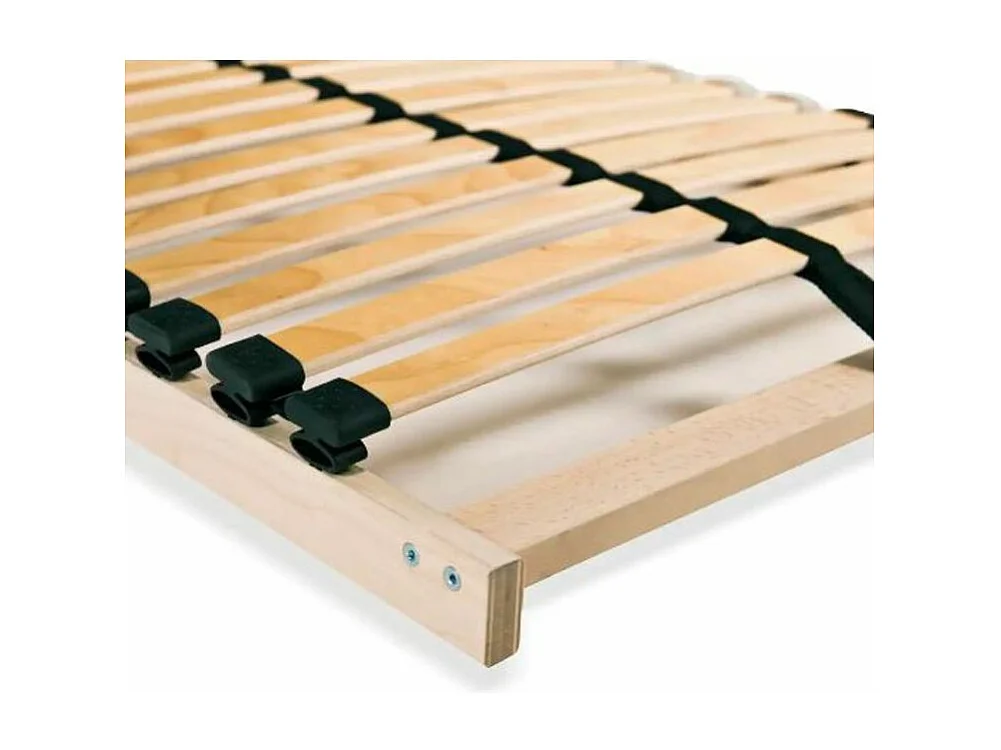 Cadre à lattes hêtre et bouleau massif clair Maximus 90x200