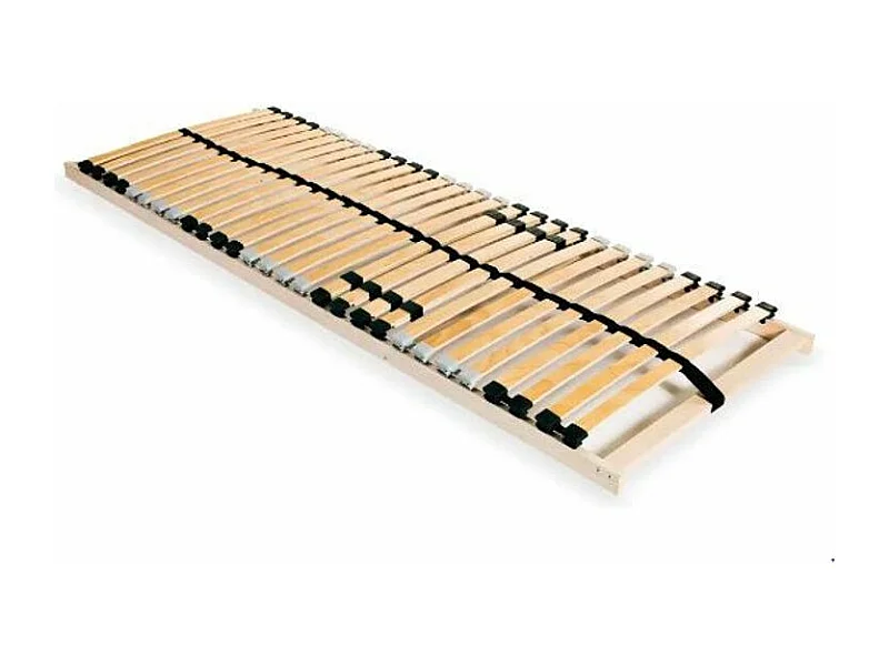 Cadre à lattes hêtre et bouleau massif clair Maximus 90x200