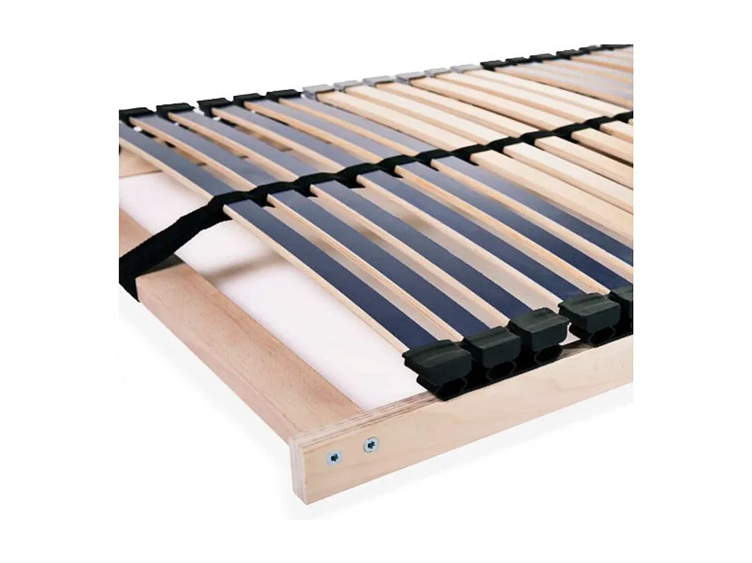 Cadre à lattes hêtre et bouleau massif clair Maximus 70x200