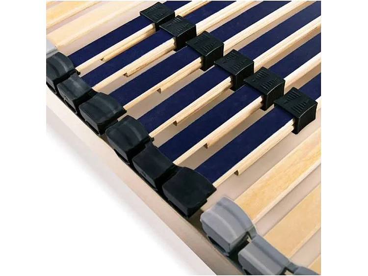 Cadre à lattes hêtre et bouleau massif clair Maximus 140x200 42 lattes