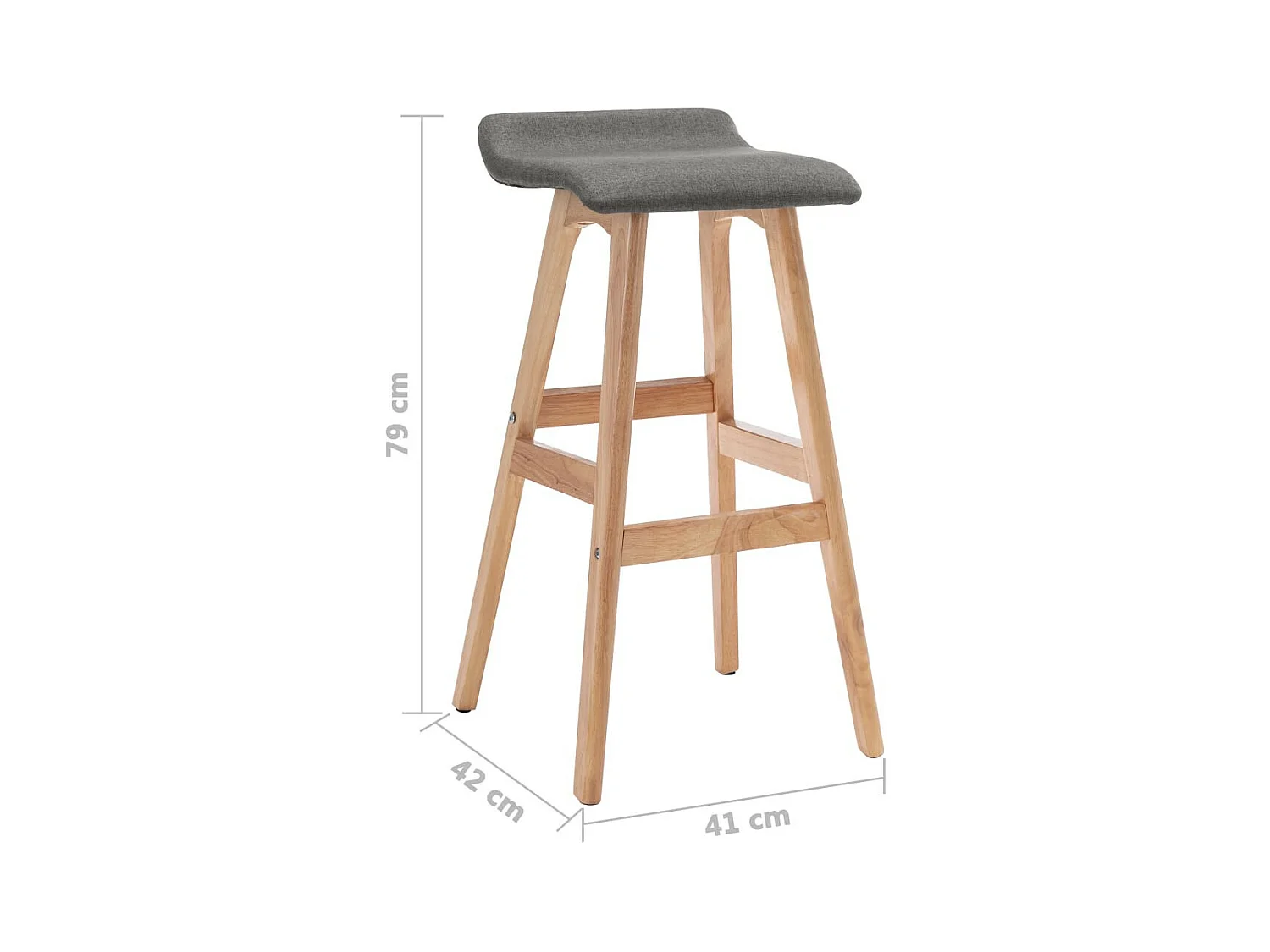 Chaise de bar Gris foncé Tissu