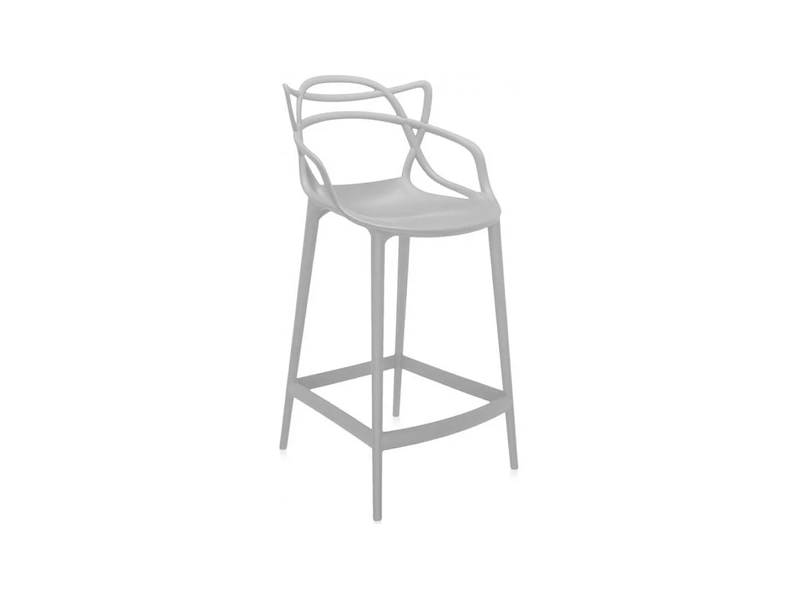 Taburete premium Beliano - Interior y exterior-Color Gris claro-Altura del asiento