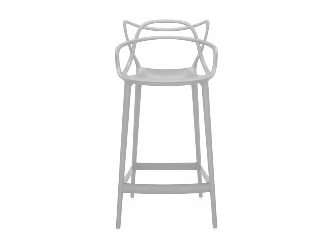 Taburete premium Beliano - Interior y exterior-Color Gris claro-Altura del asiento