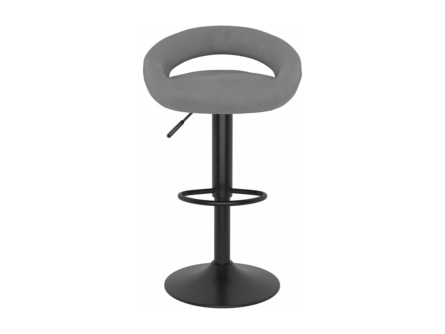 Tabourets de bar 2 pcs Gris clair Velours 7