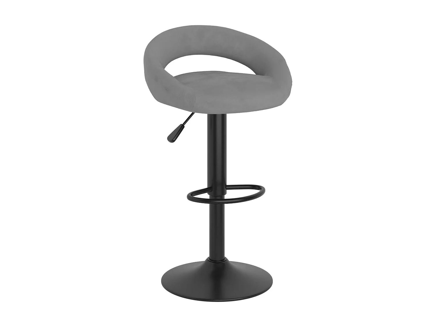 Tabourets de bar 2 pcs Gris clair Velours 7