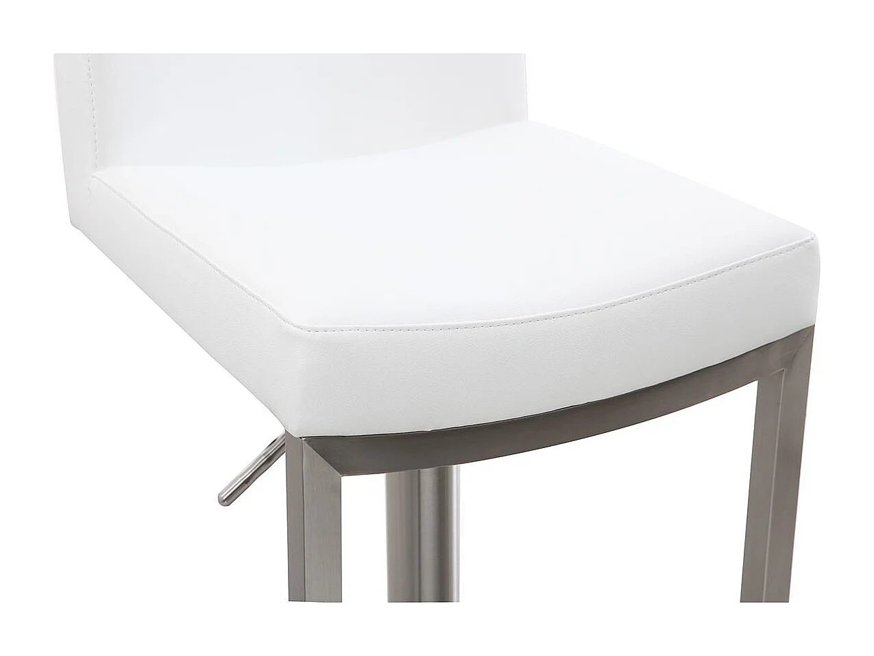 Set de 2 taburetes de cocina regulables blancos con acero cromado KYLE