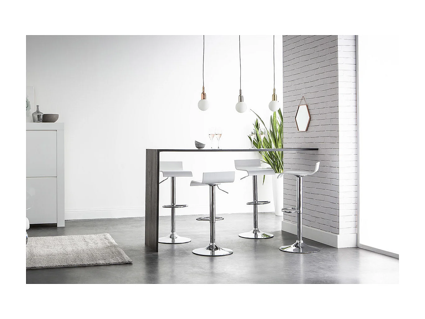 Design-Barhocker / Küchenhocker Weiß SURF