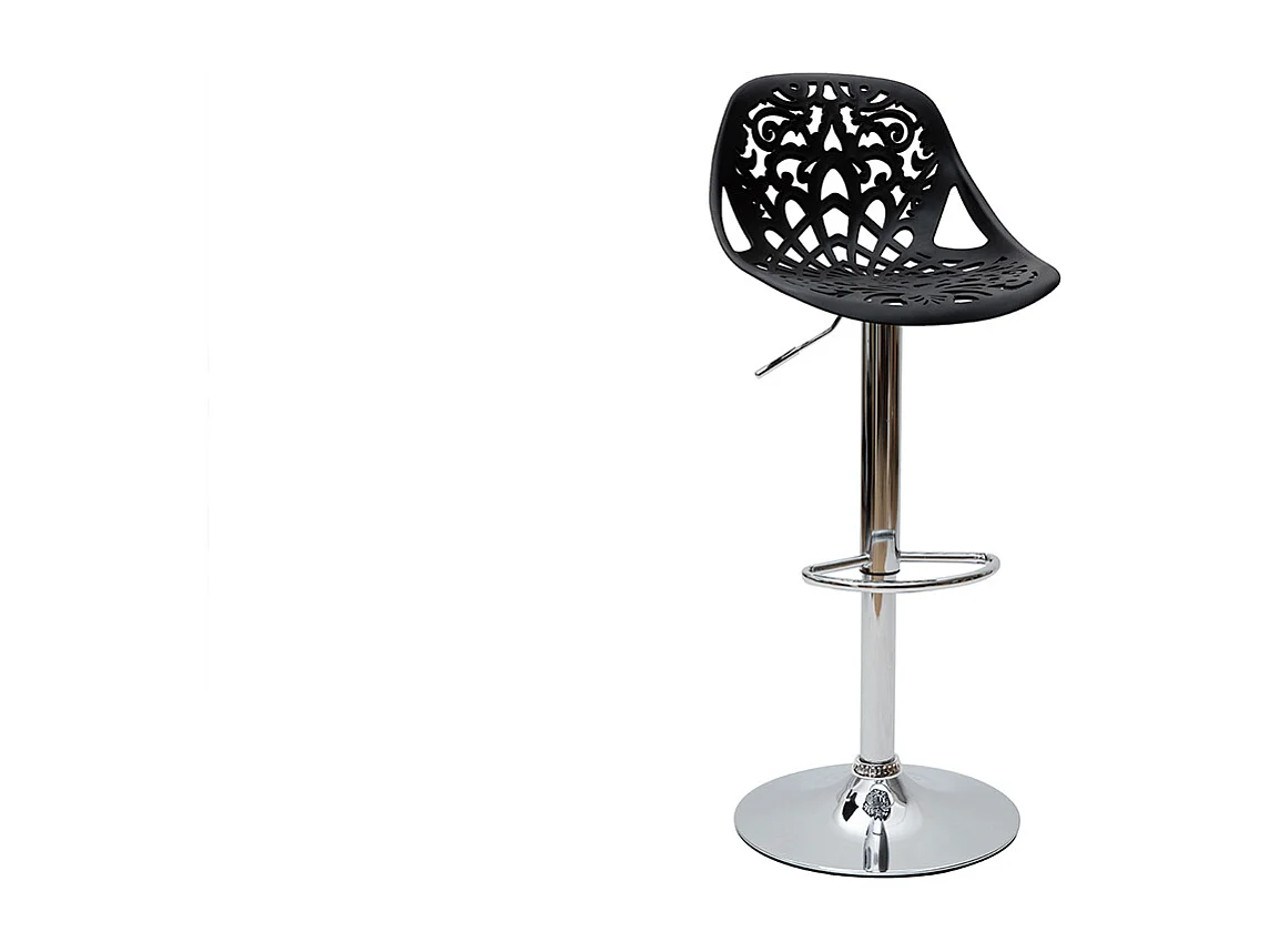 Design-Barhocker Barock Schwarz 2er Set BAROCCA.