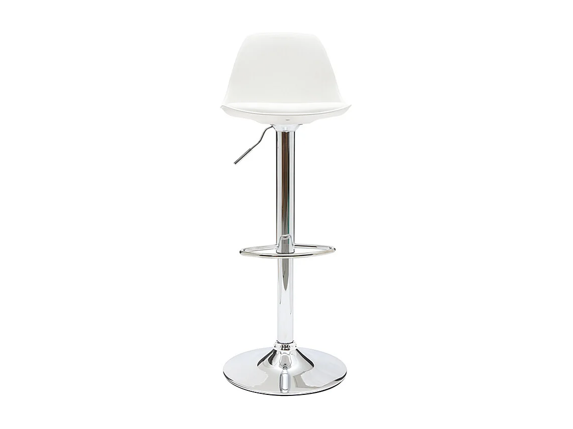 Tabourets de bar design blancs (lot de 2) STEEVY