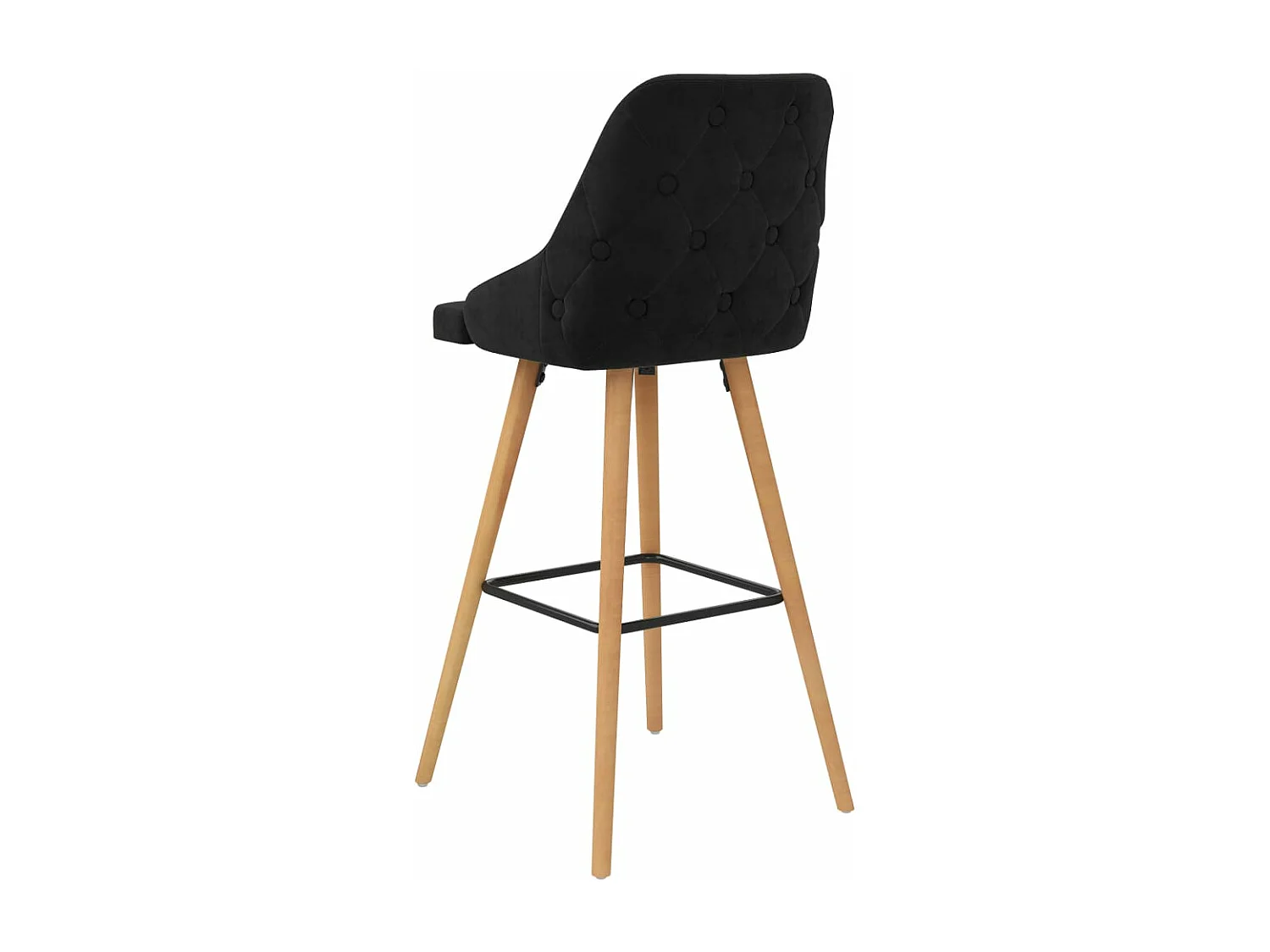 Tabourets de bar 2 pcs Noir Velours Lounga