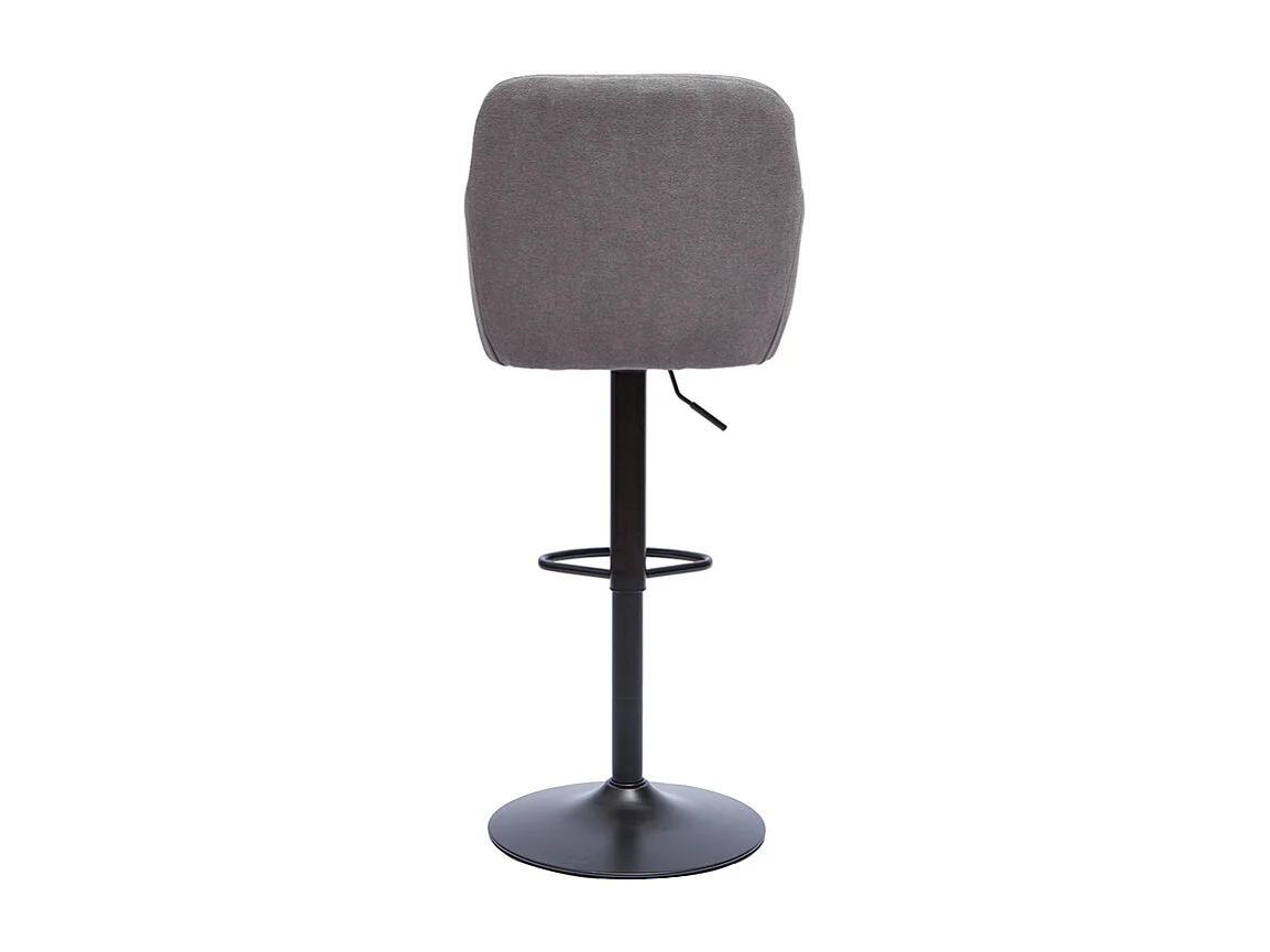 Tabourets de bar réglables tissu effet velours gris et métal (lot de 2) AMIKA