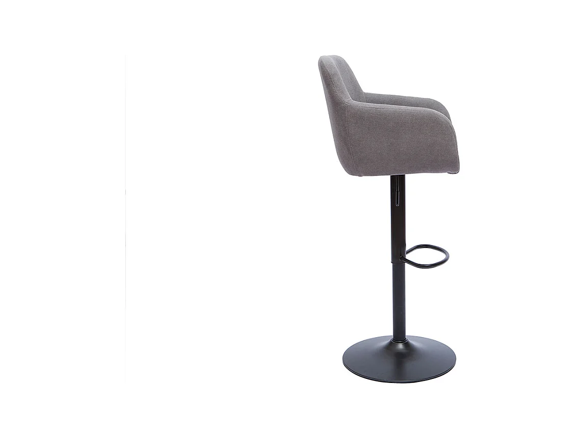 Barhocker höhenverstellbar mit Samteffekt hellgrau (2er-Set) AMIKA