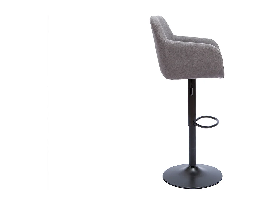 Barhocker höhenverstellbar mit Samteffekt hellgrau (2er-Set) AMIKA