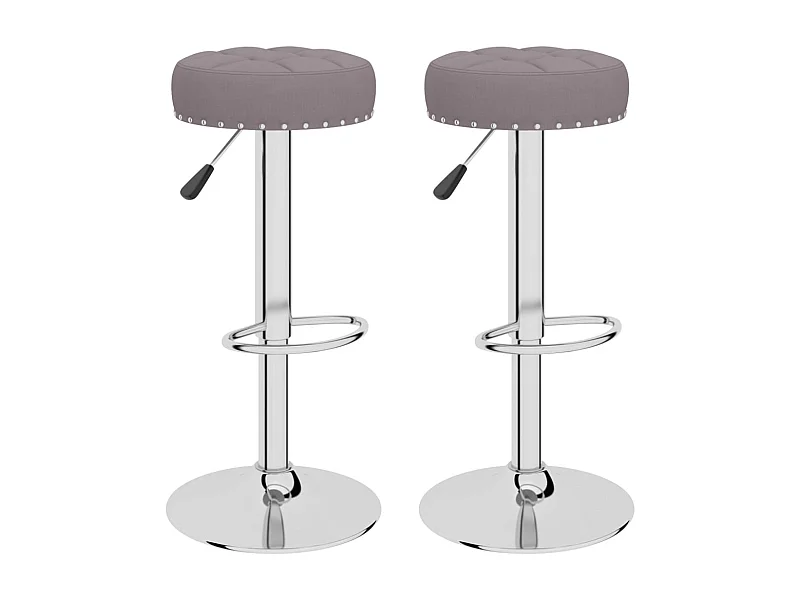 Tabourets de bar 2 pcs Taupe Tissu 5