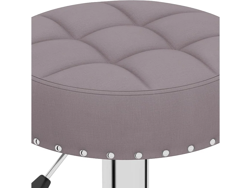 Tabourets de bar 2 pcs Taupe Tissu 5