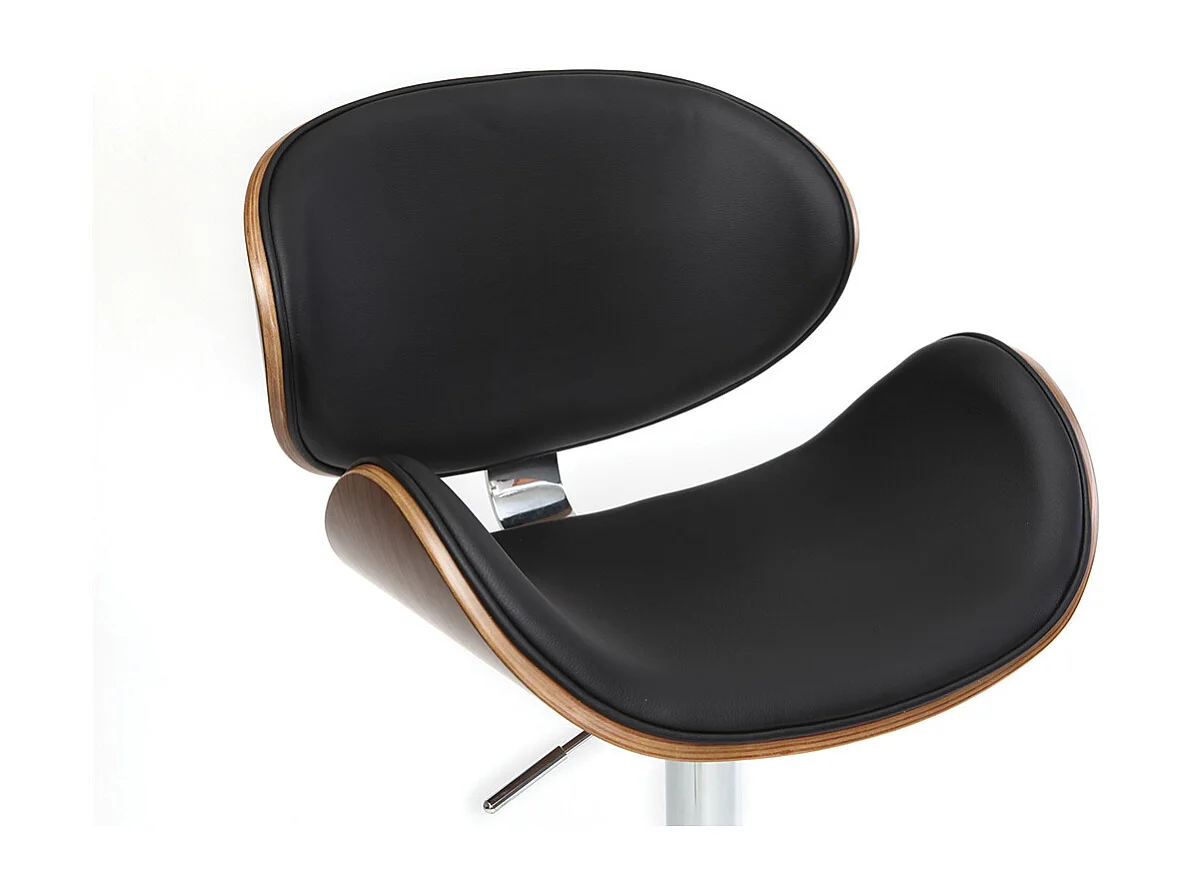 Sgabello da bar design nero e legno WALNUT