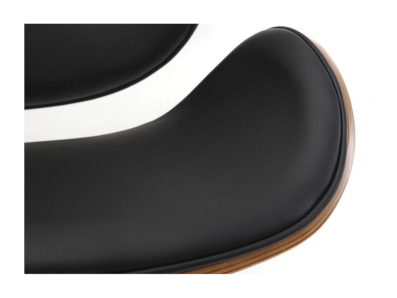 Sgabello da bar design nero e legno WALNUT