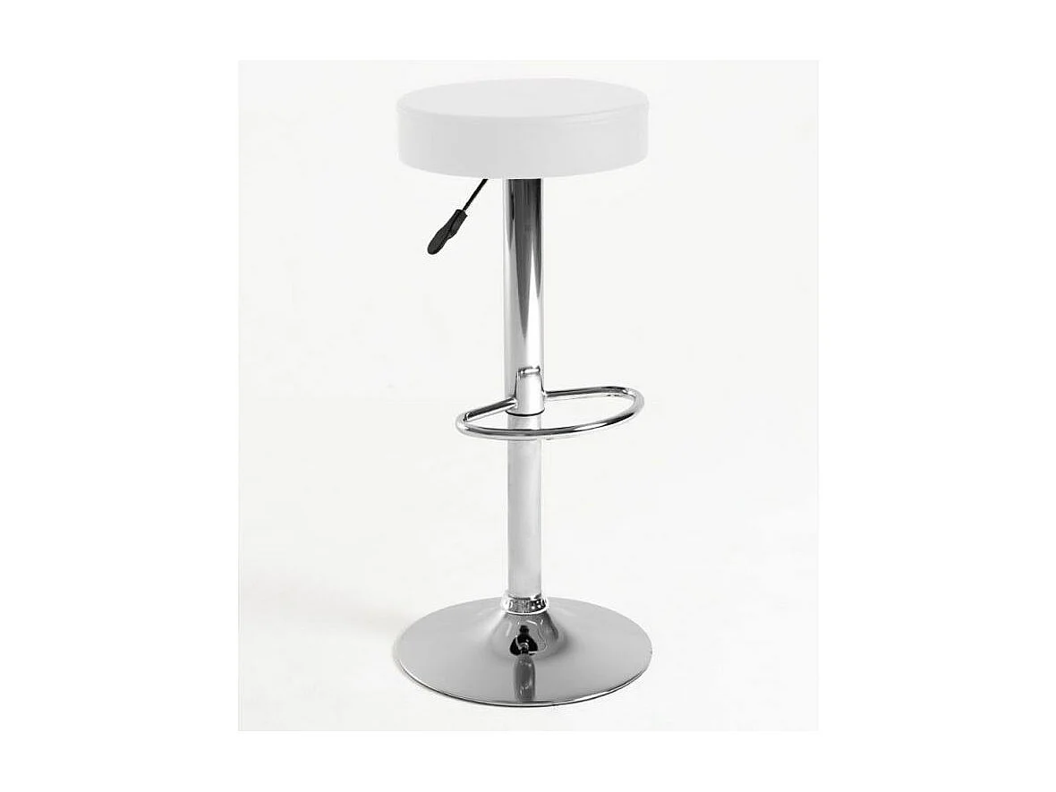 Tabouret original simili cuir blanc Yomika