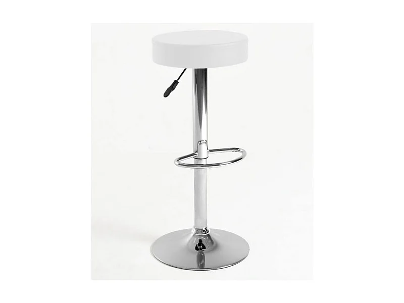 Tabouret original simili cuir blanc Yomika