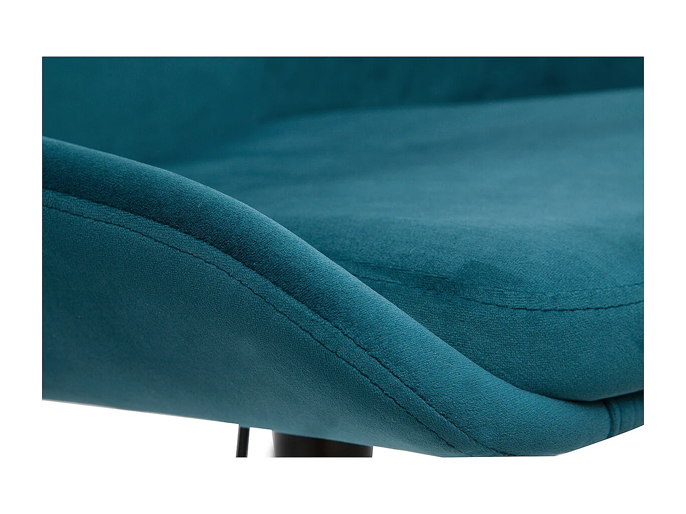 Taburetes de bar moderno regulables terciopelo azul petróleo (lote de 2) HOLO