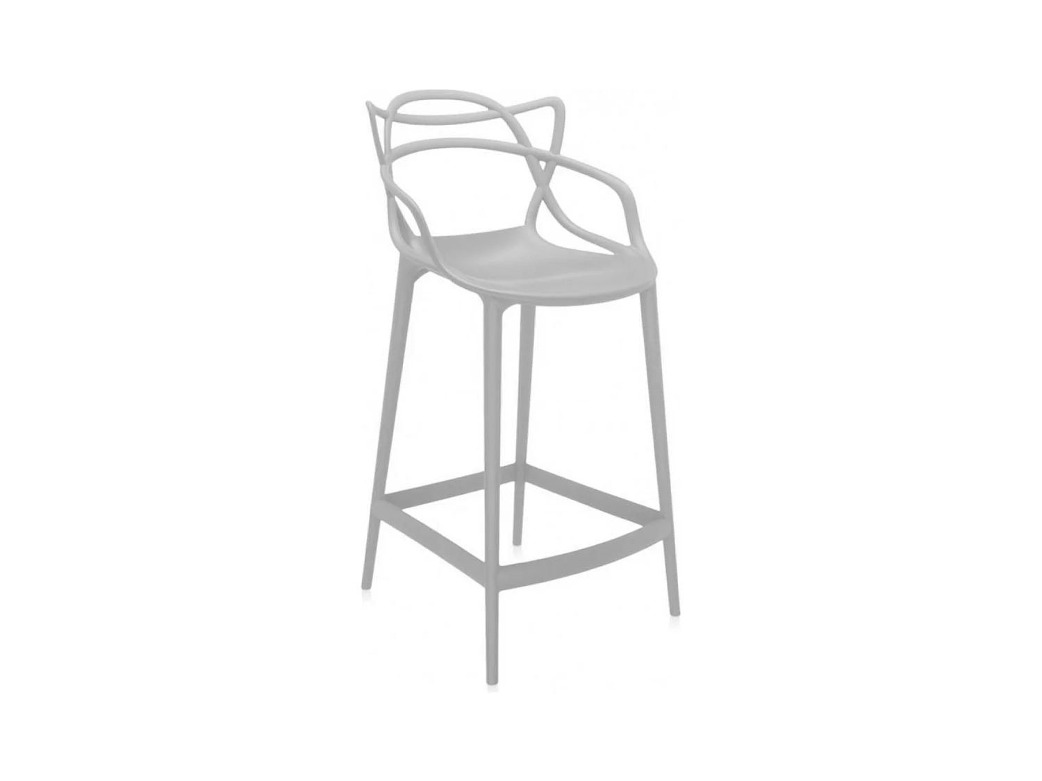 Tabouret Beliano premium - Intérieur et extérieur-Couleur Gris clair-Hauteur d'assise 66 cm