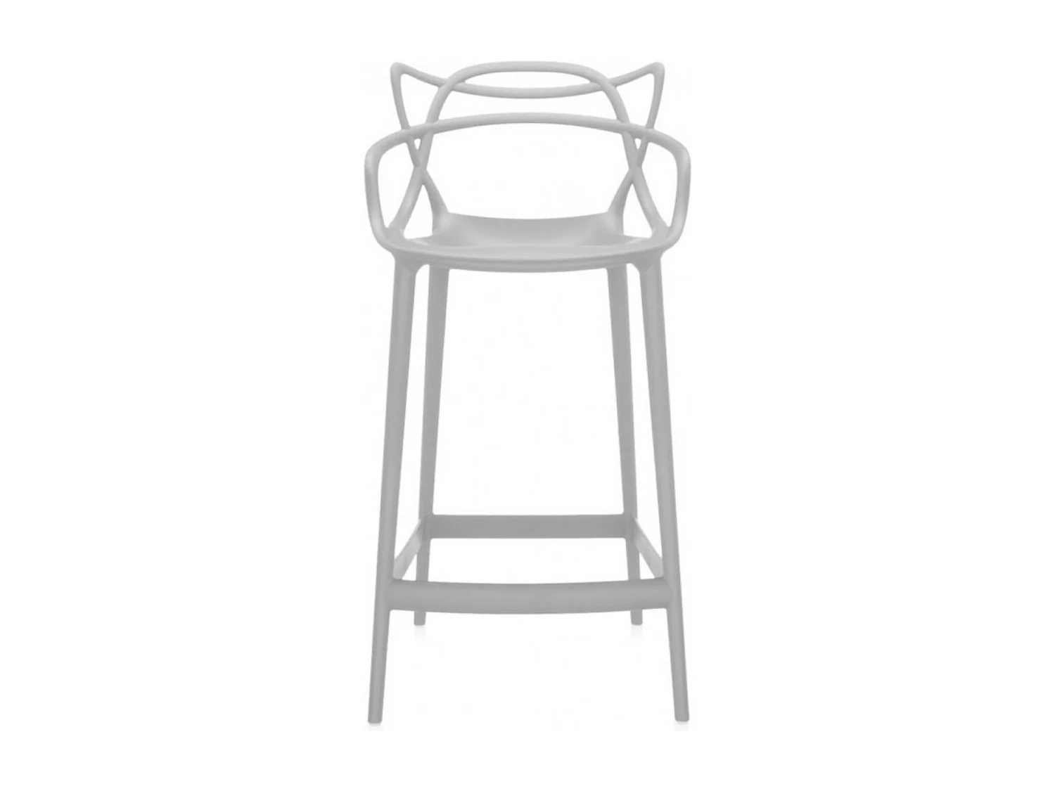Tabouret Beliano premium - Intérieur et extérieur-Couleur Gris clair-Hauteur d'assise 66 cm