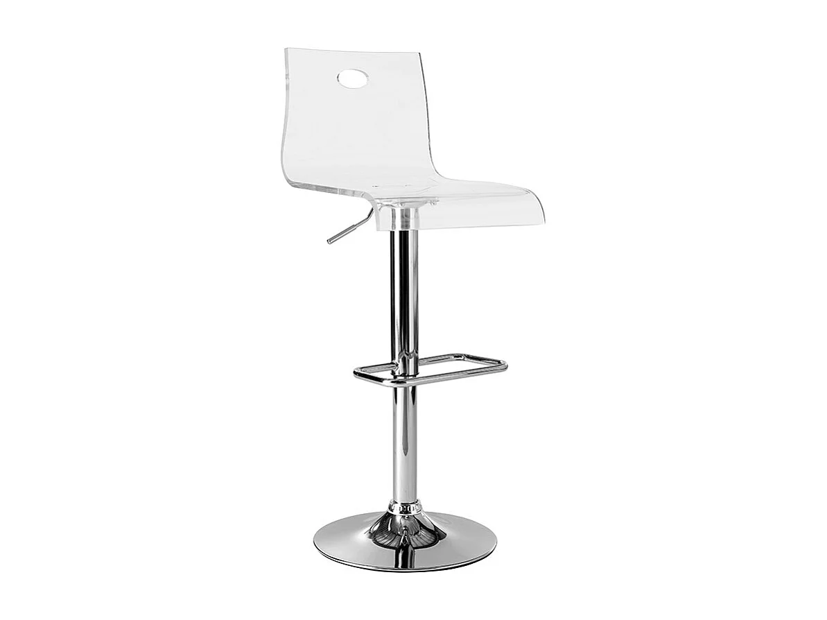 Tabouret de bar design en plexiglas transparent (lot de 2) SATURNE
