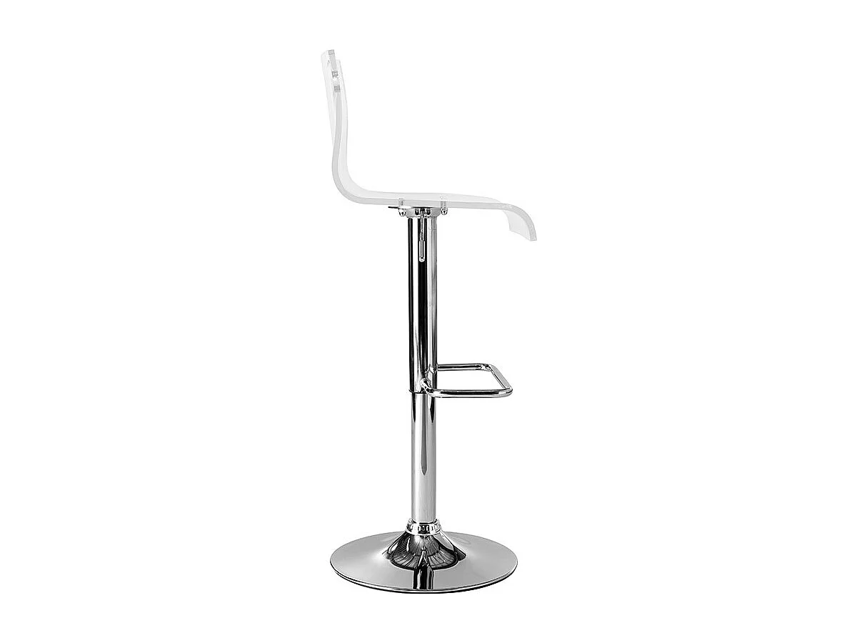 Tabouret de bar design en plexiglas transparent (lot de 2) SATURNE